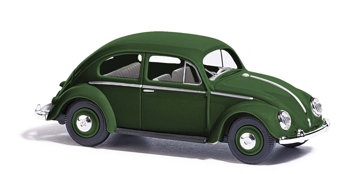 Busch 52990 HO Dark Green Volkswagen Beetle Oval Window with Fabric Roof