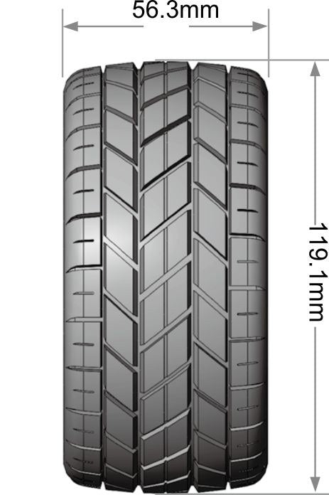 Louise R/C LT3311SX 1:10 ST-Rocket Soft Tires with Removable Hex ST Wheels