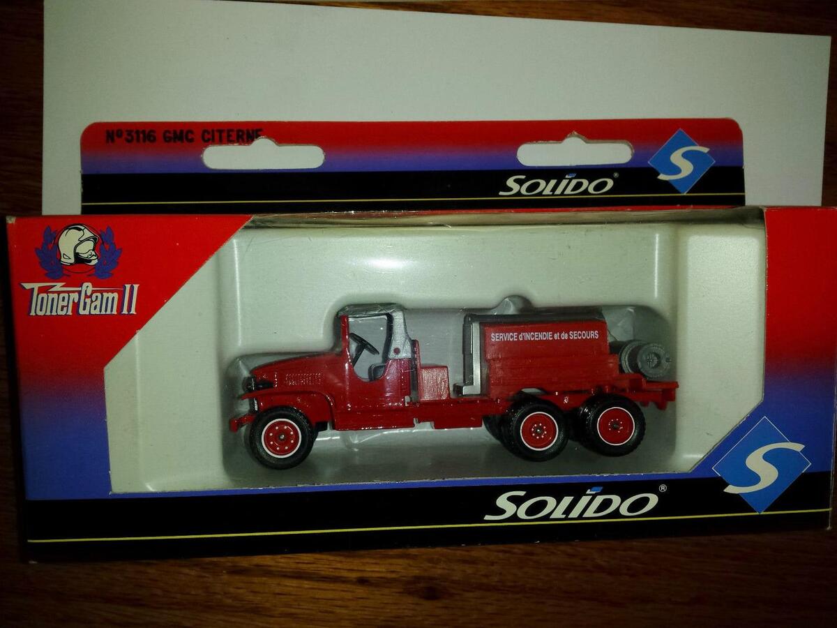 Solido 3116 1:64 Service D'Incendie Secours Diecast Toner Gam II GMC Citerne