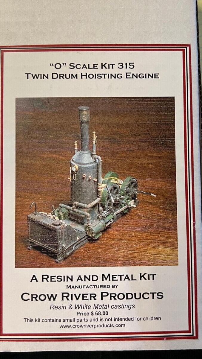 Crow River Products 315 O Scale Twin Drum Hoisting Engine Building Kit