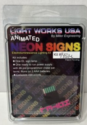 Miller Engineering 14821-L HO Scale Hotel Neon Sign Lighting Kit