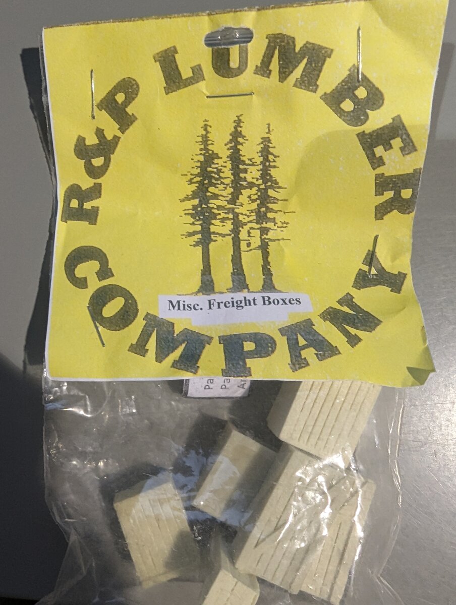 R & P Lumber Company Narrow Gauge Fine Scale Misc. Freight Boxes (Set of 6)