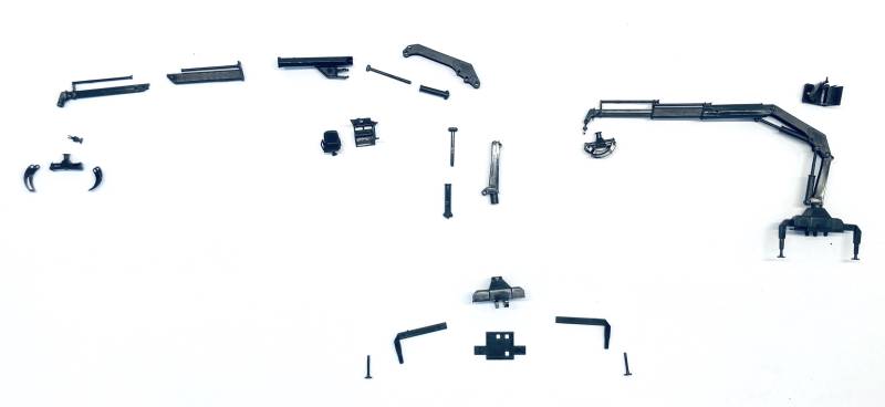 Herpa 005526 1:87 Black Log Crane, 1 Hoist Kit