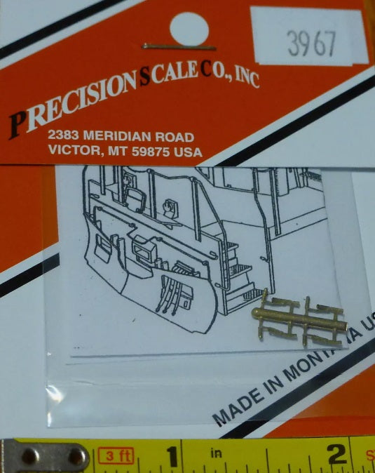 Precision Scale Co. 3967 HO Wipers for: Windshield Brass Castings (Pack of 4)
