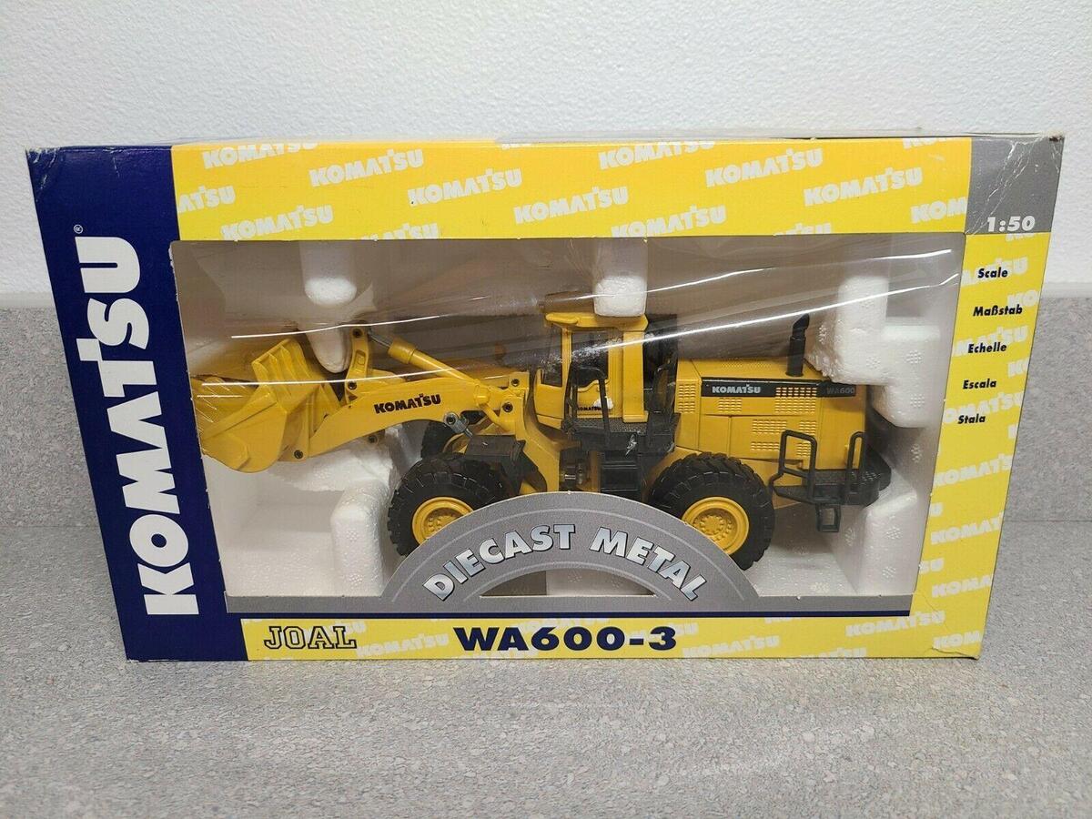 ミニカー KOMATSU WA600 1/50 Die Cast 1/50 Scale Komatsu WA600 Wheel Loader Forklift