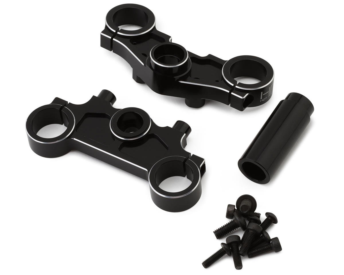 Hot Racing LPC55C01 1:4 PM-MX Motorcycle Black Aluminum Triple Clamp Upgrade Set