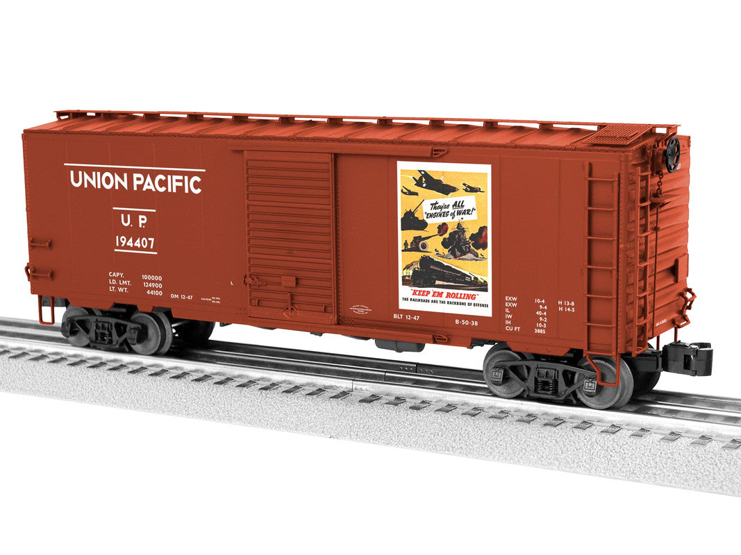 Lionel 2426070 O UP WWII PatriotSounds All Engines of War PS-1 Boxcar #194407