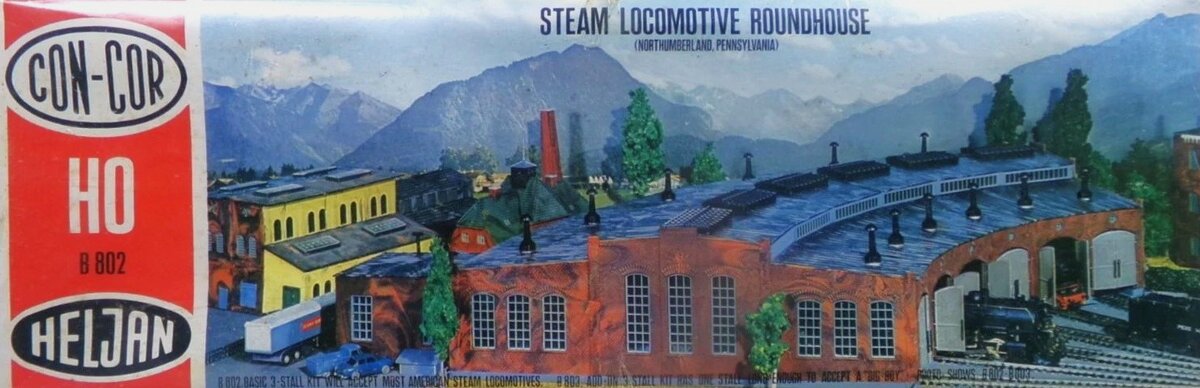 Con-Cor B802 HO Scale Heljan Steam Locomotive Roundhouse Plastic Kit