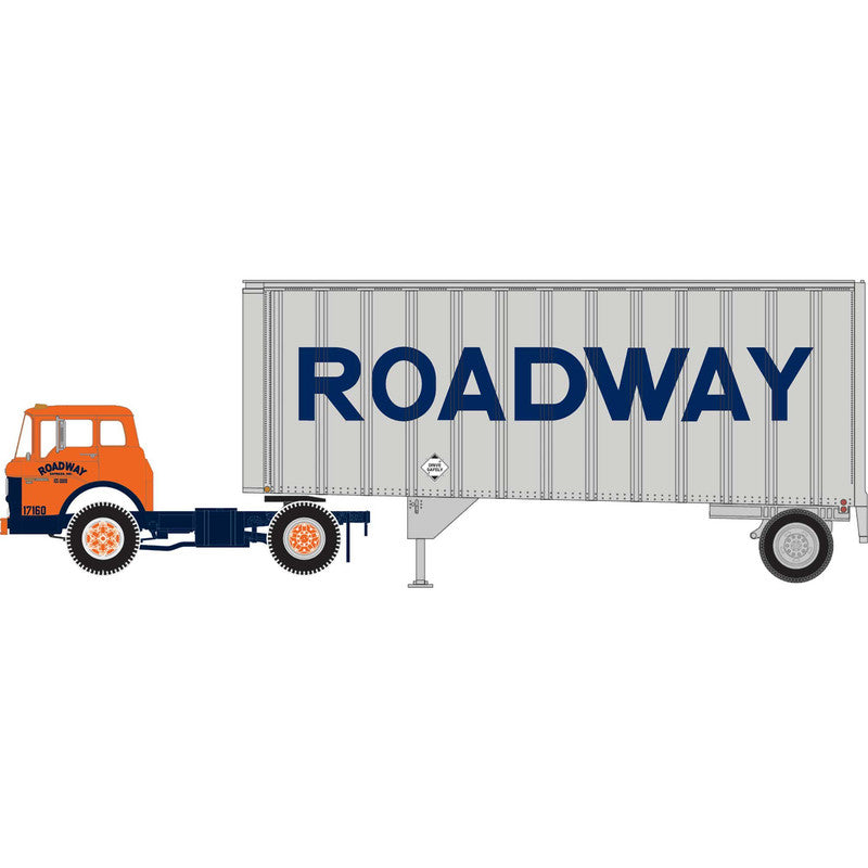Athearn 90988 HO Roadway Ford C/28' Trailer Ready to Run #1