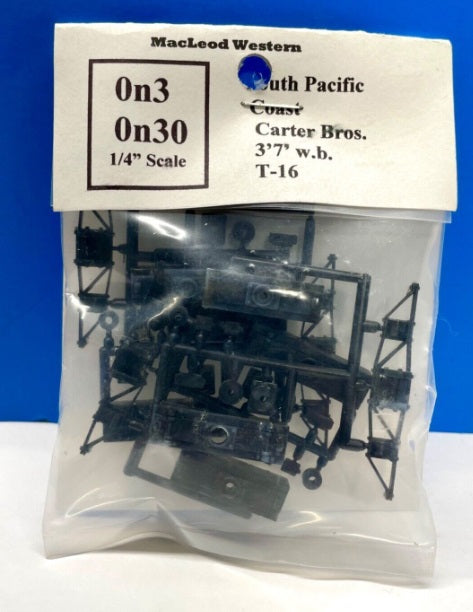 Acme T-16 MacLeod Western On3 / On30 South Pacific Coast Carter Bros. 3''7" w.b.