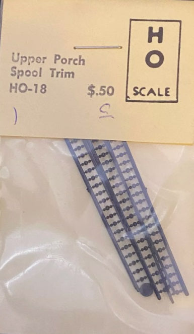 Grandt Line HO-18 HO Scale Upper Porch Spool Trim (Pack of 3)