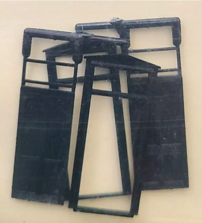 Grandt Line HO-13 HO Scale Black Durango Station Doors W/Frame & Transom