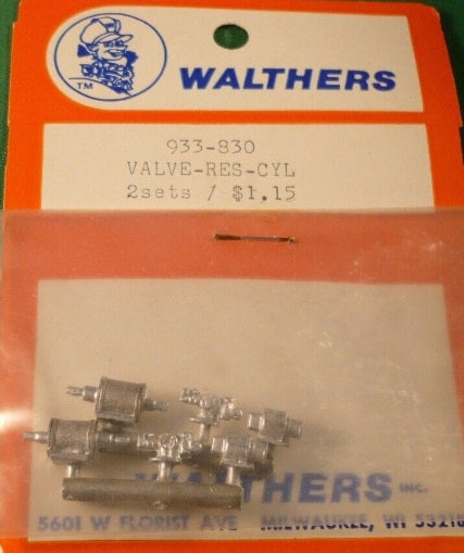 Walthers C544A HO Scale Metal Triple Valve Generator Brake Cylinder