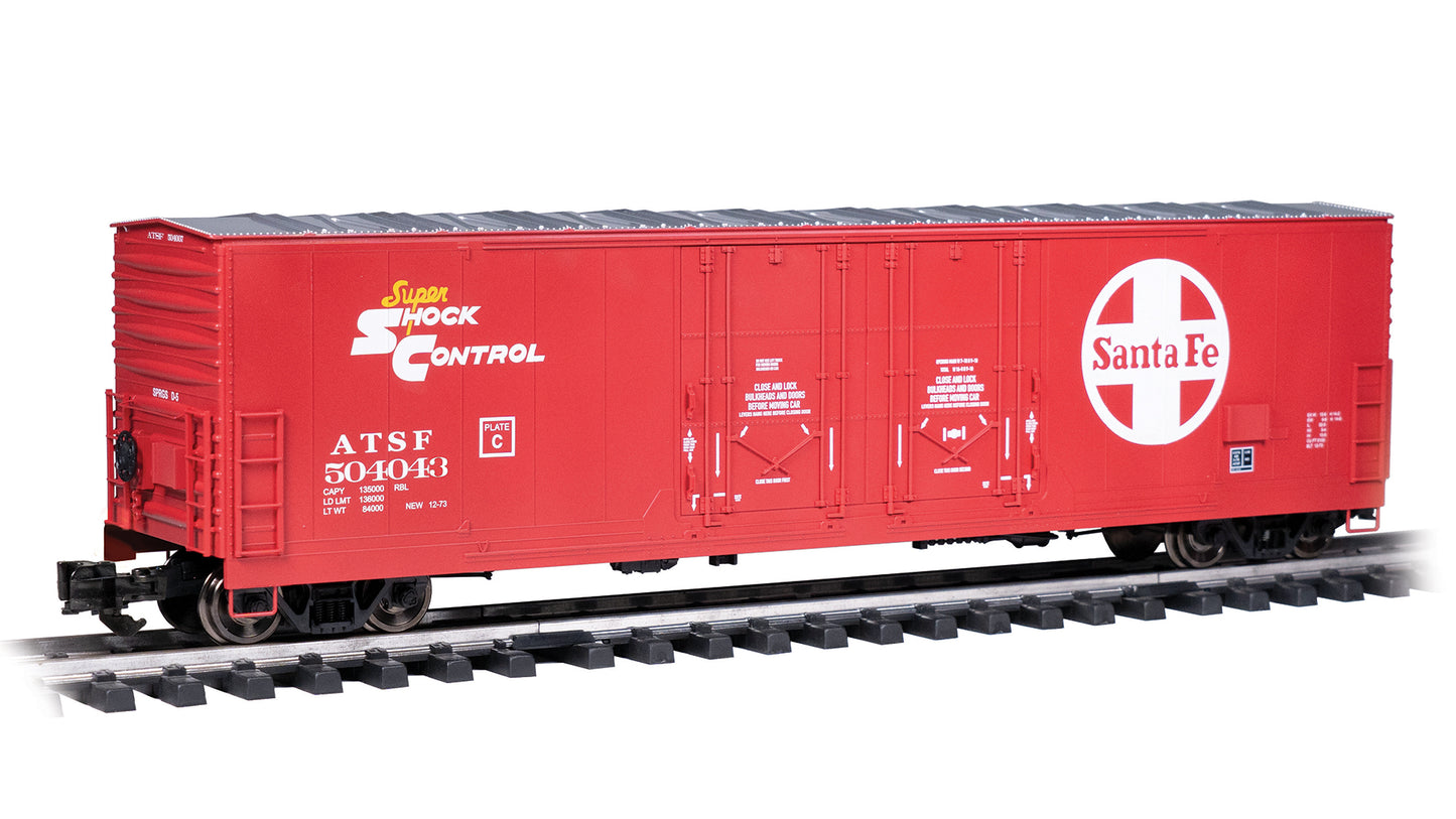 Bachmann 93570 G ATSF Ready to Run Evans 53' Double-Plug-Door Boxcar #504043