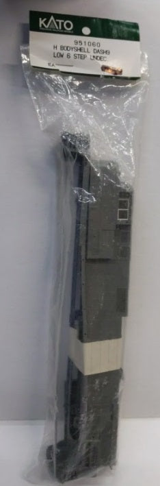 Kato 951060 HO Scale Bodyshell Dash9 Low 6 Step Undecorated