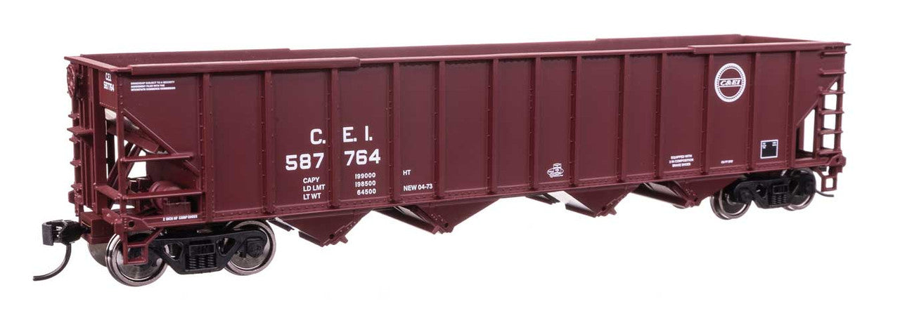 Walthers 910-57800 HO C&EI Ready to Run 50' 100-Ton 4-Bay Hopper #587764