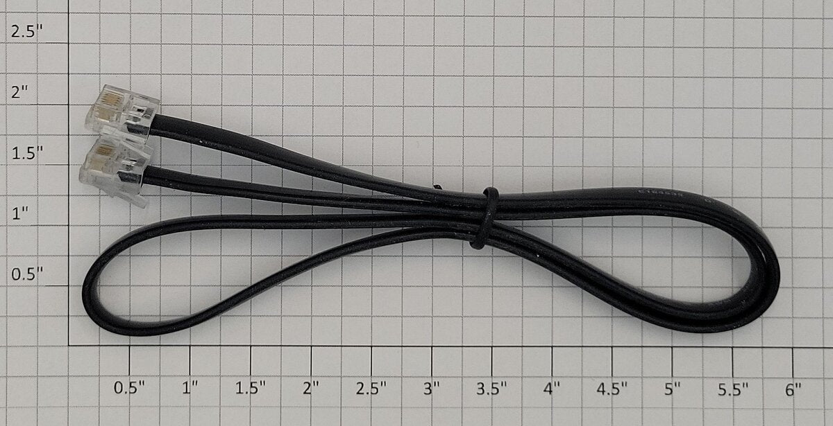 NCE 5240215X G Scale 3' Cab Throttle Bus 6-Wire Flat Cable with RJ12 Connectors
