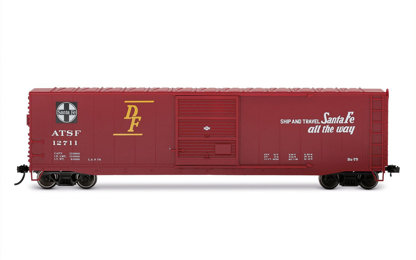 Rivarossi HR6661A HO ATSF 50' Single-Door Boxcar, No Roofwalk #12711