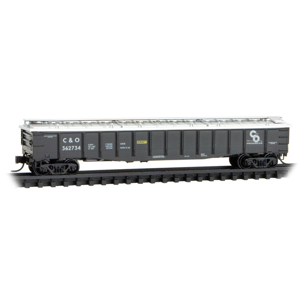 Micro-Trains 10600036 N C&O 50' Steel Sided Covered Gondola #362734