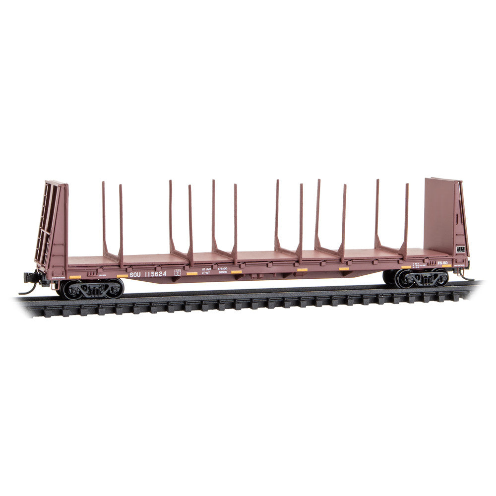 Micro-Trains 05400430 N Norfolk Southern Ex-SOU 61' Bulkhead Flatcar #115624