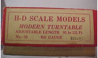 HD Scale Models HO-30 Adjustable Length Modern Turntable Kit