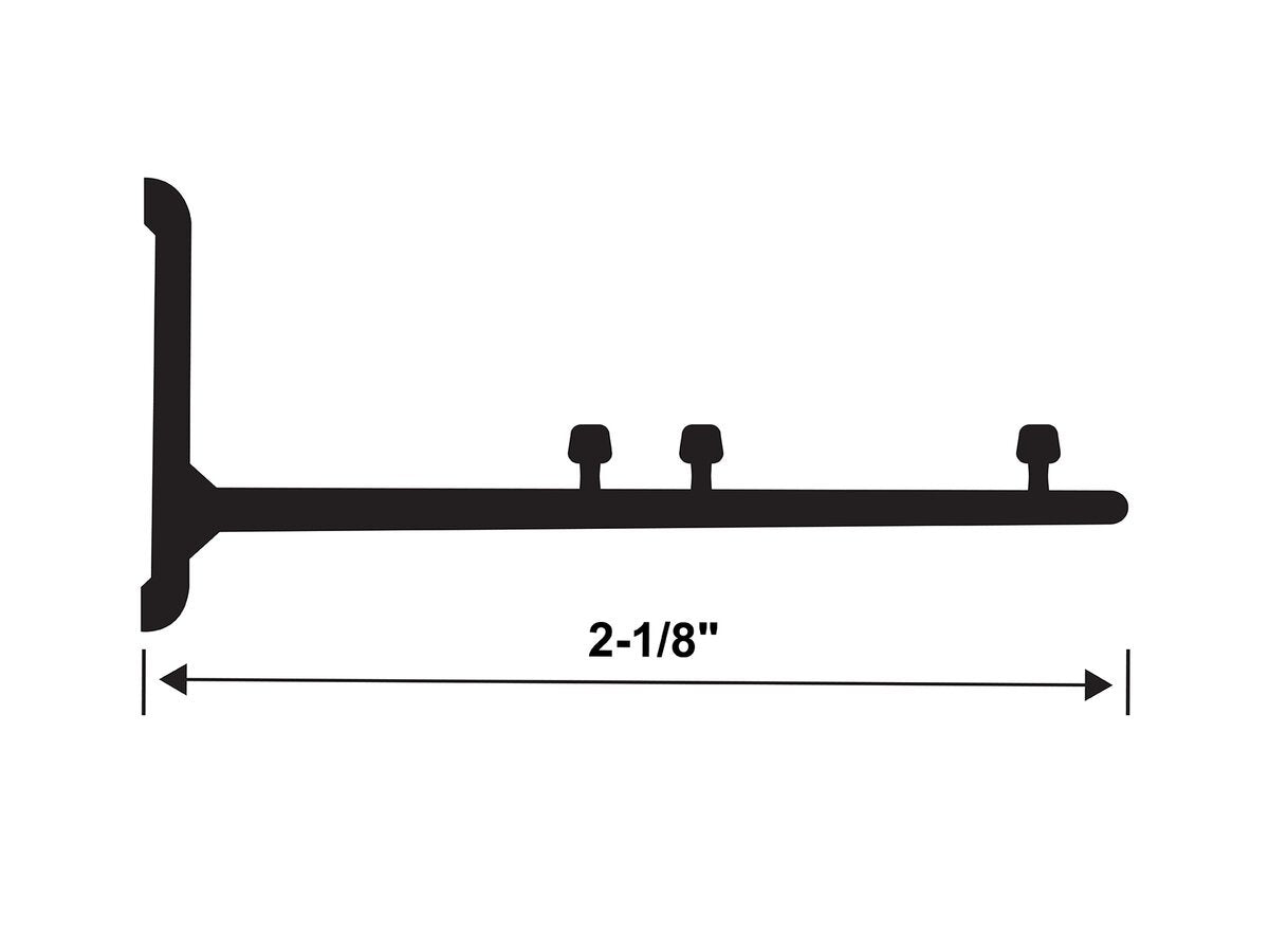 RA-3 Railrax HO /S Shelf Section 6-Foot x 2-1/8", Satin - Glenn Snyder Shelf