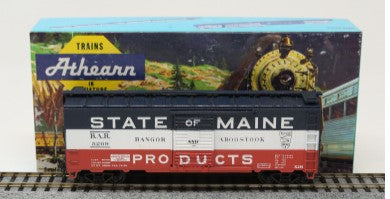 Athearn 1112-10 HO Bev-Bel Red, Whie, & Blue Bangor & Aroostook 40' Boxcar #5269