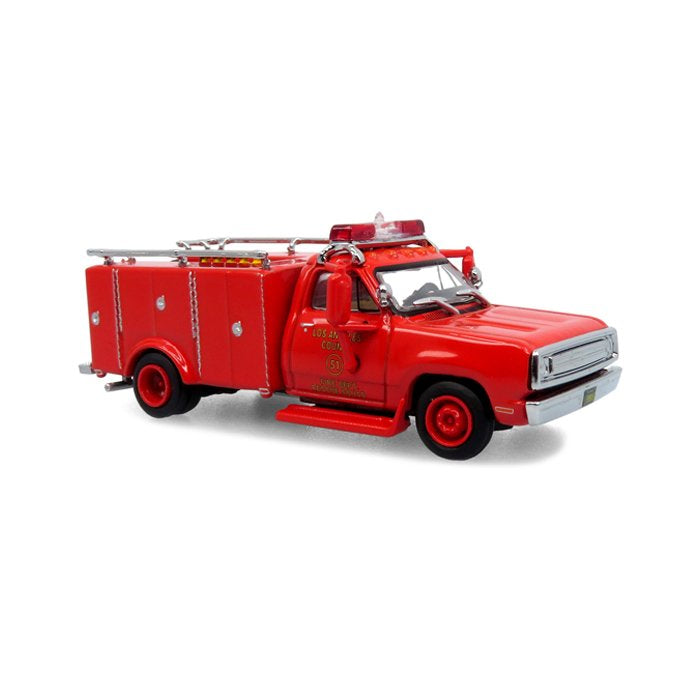 Iconic Replicas 87-0537 1:87 LACoFD Squad 51 '74 Dodge 300 Rescue Fire Truck