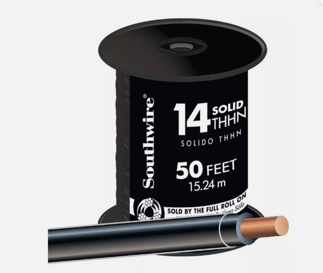 Acme 65044901 Southwire 14 Stranded 50 Feet 15.24 m Black Wire