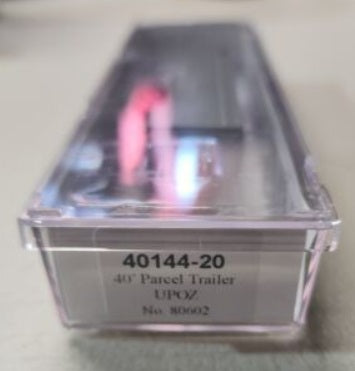 Trainworx Inc. 40144-20 N Scale 40' Parcel Trailer UPOZ Road No. 80602