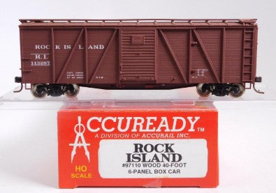 Accurail 97110 HO Accuready Rock Island Wood 40' 6-Panel Boxcar #143287