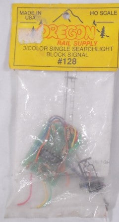 Oregon Rail Supply 128 HO Single Searchlight Block Signal w/3 Colors