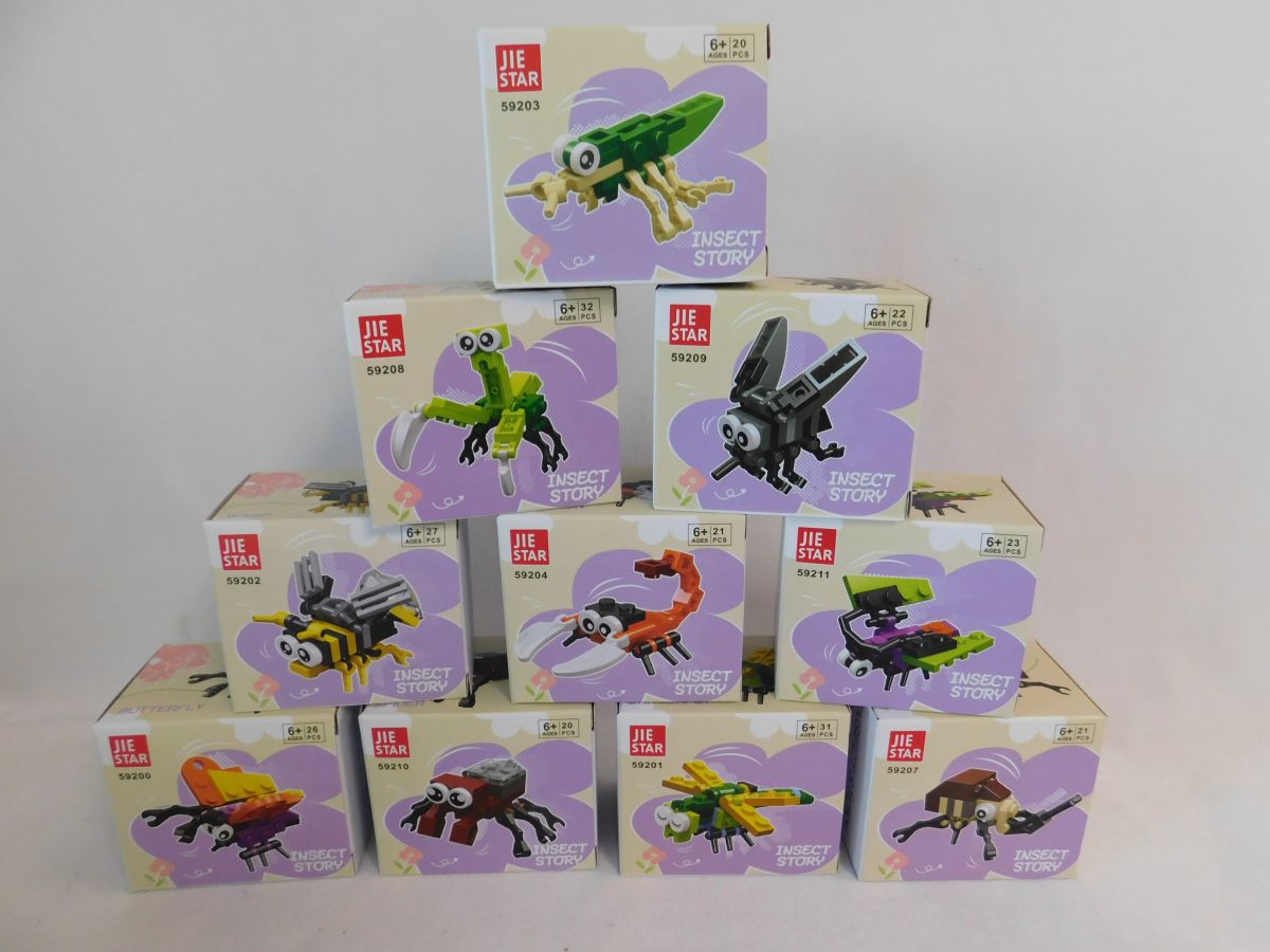 Jiestar 59225 72 Pieces Insect Assortment Building blocks