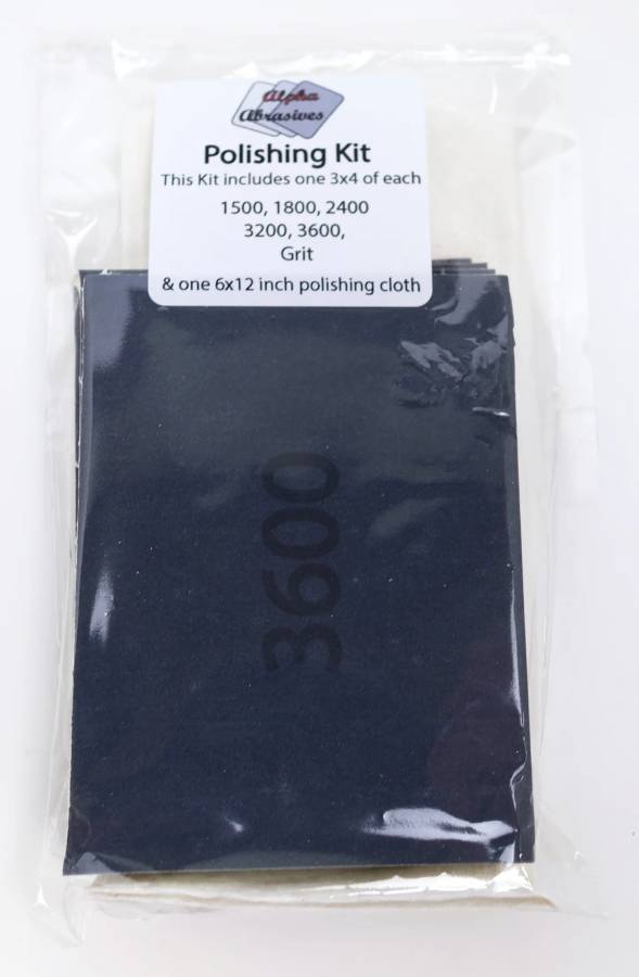 Alpha Abrasives 5051 3x4" Polishing Kit Foam Pads with 6x12" Cloth (Set of 6)