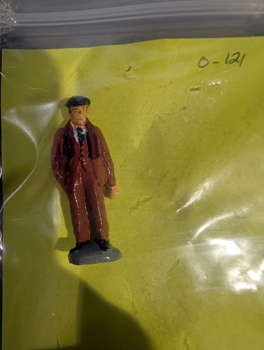 The Railmen Company 121 O Scale Business Man w/Brown Suit & Hat Figure