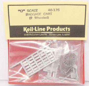 Keil-Line Products 48-176 O Scale 2-Wheeled Baggage Cart Kit