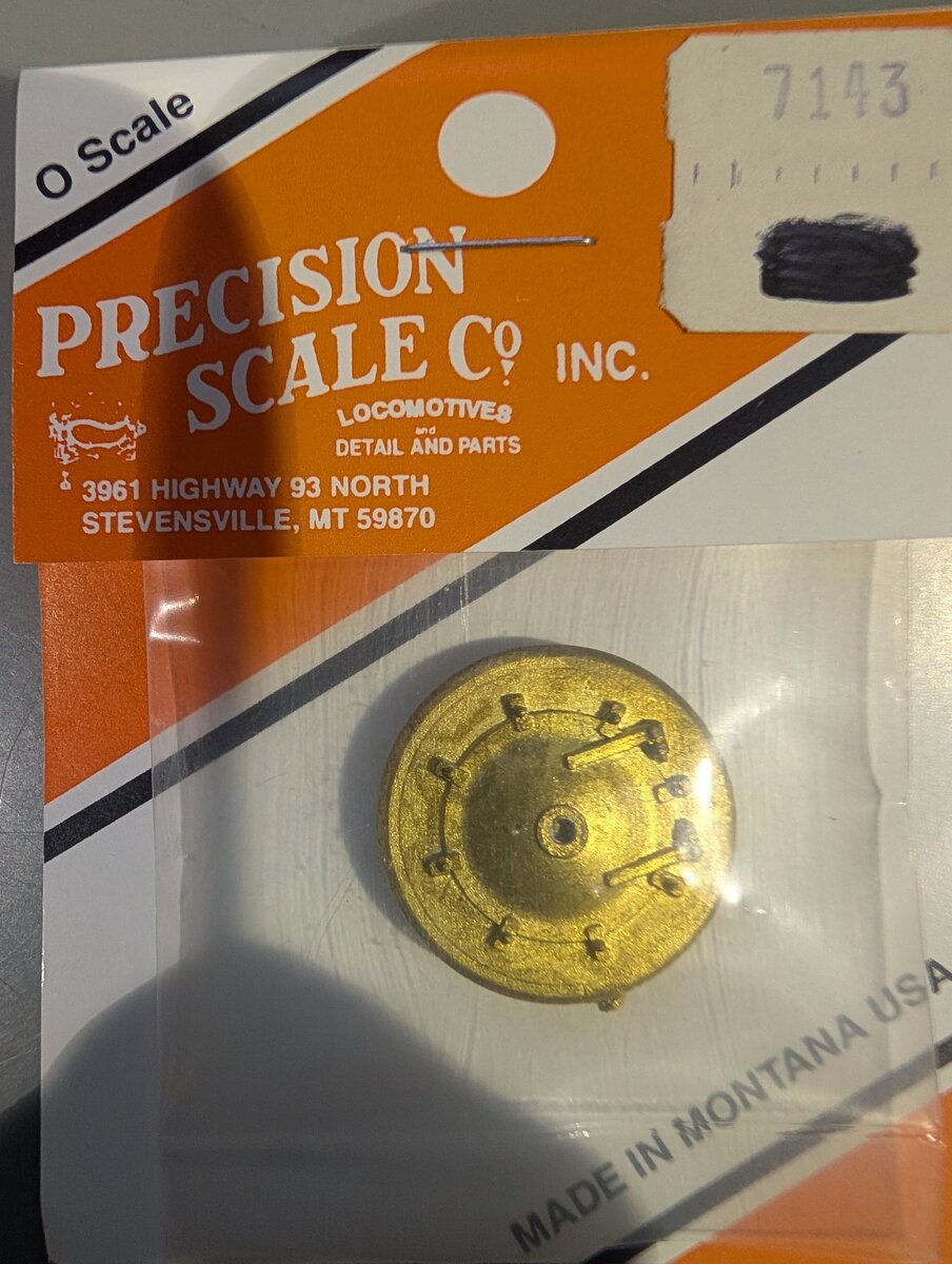 Precision Scale Co. 7143 O Scale Smokebox Front 42" OD 40-Ton (Brass Casting)