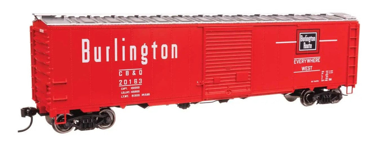 Walthers 910-46511 HO CBQ Ready to Run 50' AAR Single Door Boxcar #20163