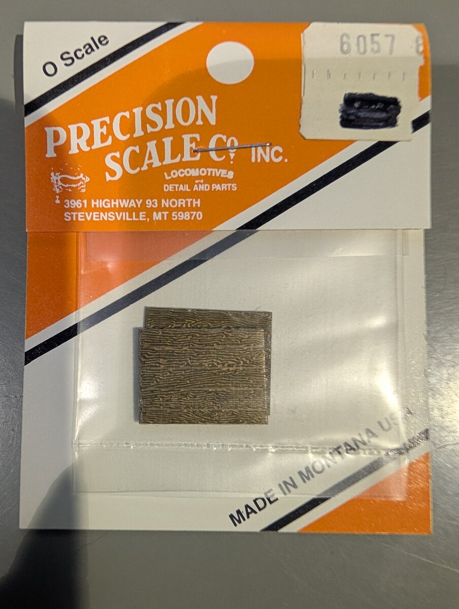 Precision Scale Co. 6057 O Scale Doors, Coal or Wood, Tender (Pack of 2)(Brass)