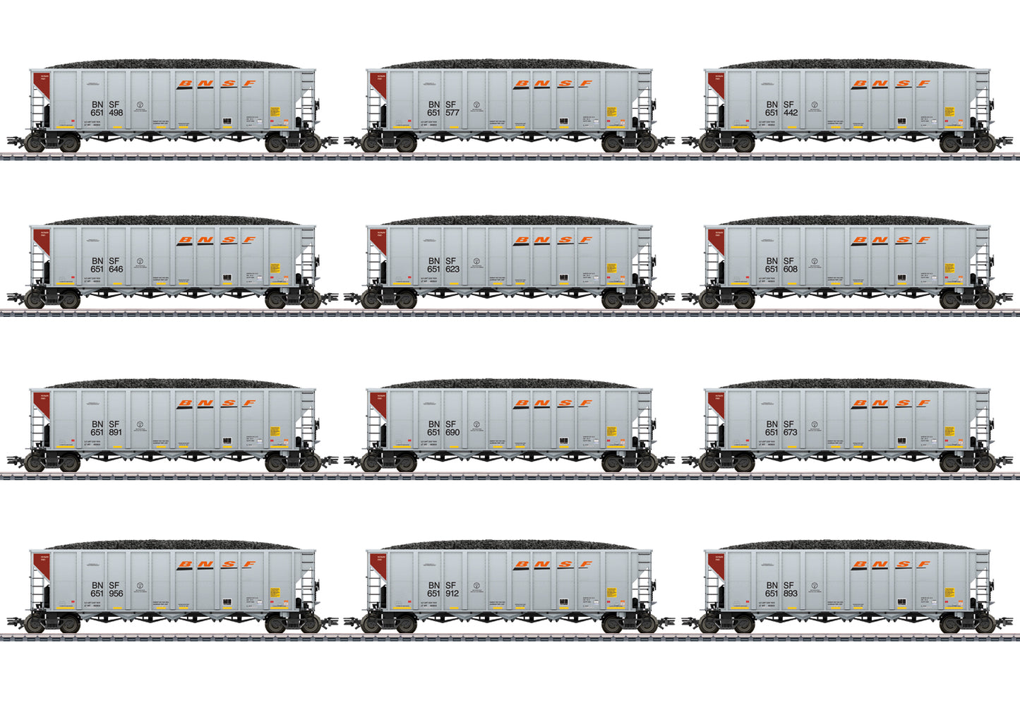 Marklin 45666 HO BNSF Coal Hopper Car (Set of 12)