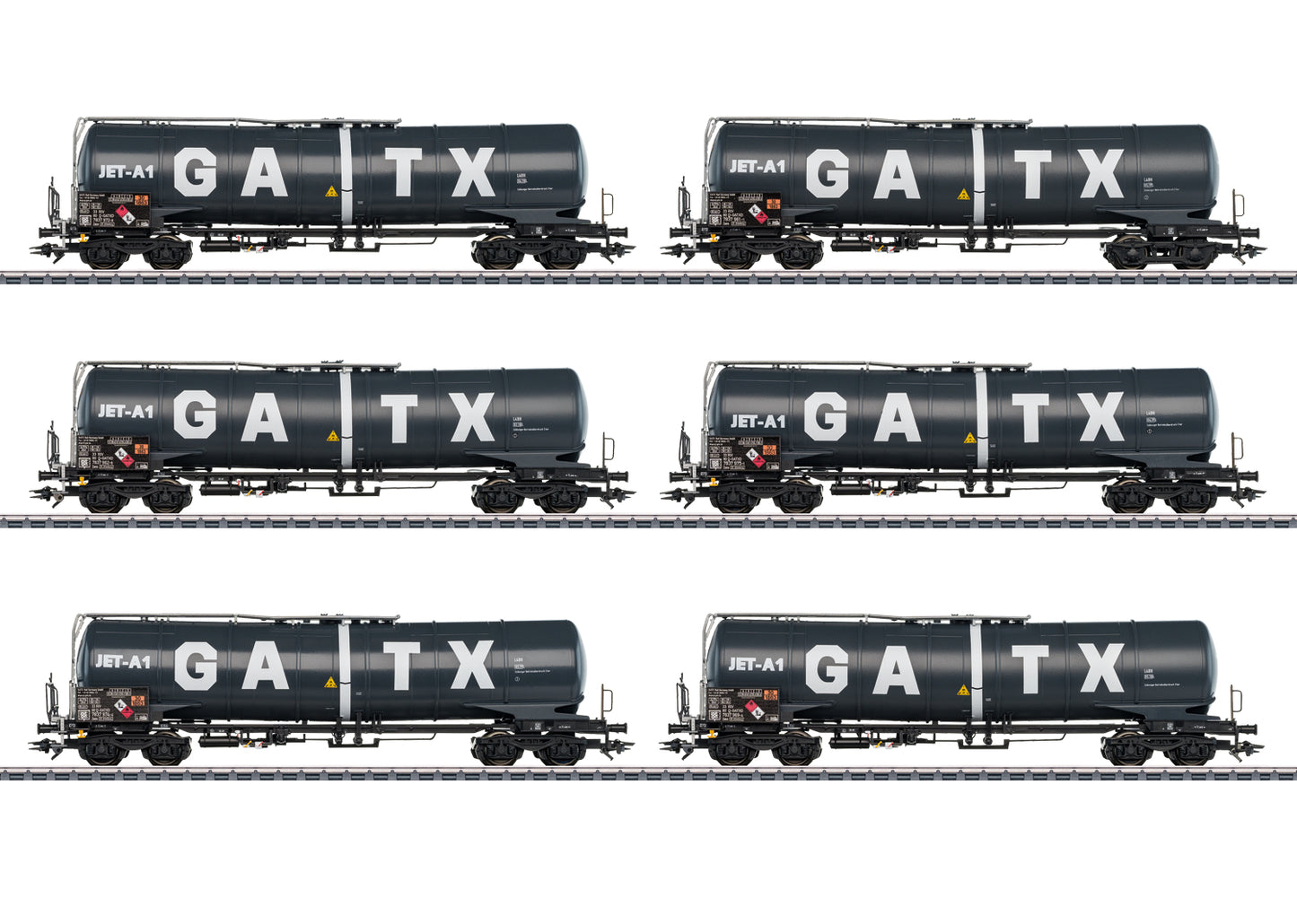 Marklin 47546 HO GATX JET-A1 Type Zans Tank Car (Set of 6)