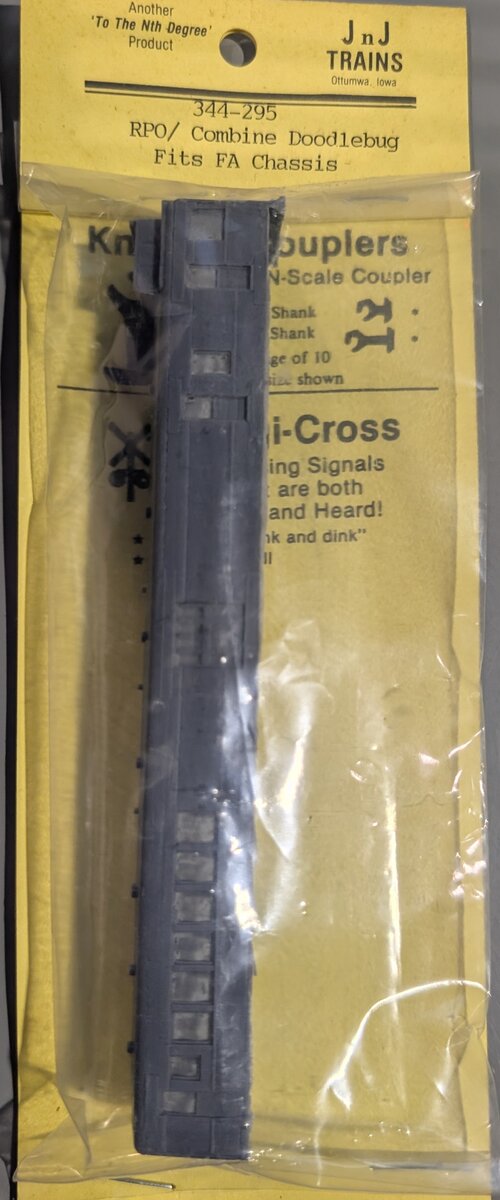 JnJ Trains 344-295 N Scale RPO/Combine Doodlebug Fits FA Chassis