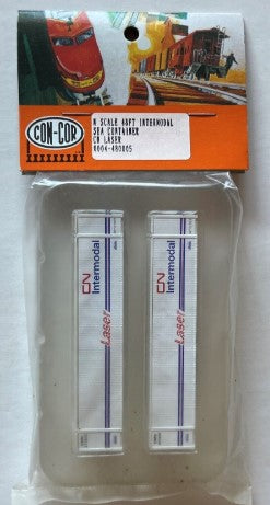 Con-Cor 0004-480005 N Scale CN Laser 48' Intermodal SEA Containers (Set of 2)