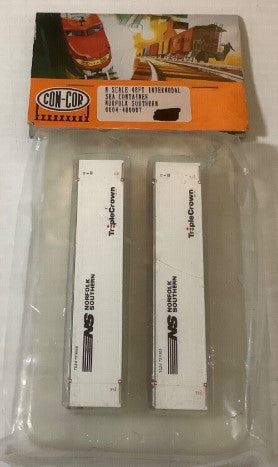 Con-Cor 0004-480007 N Scale Norfolk Southern 48' Intermodal SEA Containers (2)