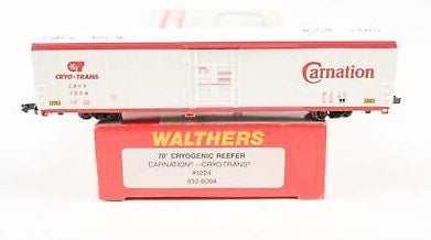 Walthers 932-8004 N Scale Carnation Cyro-Trans 70' Cryogenic Reefer #1224
