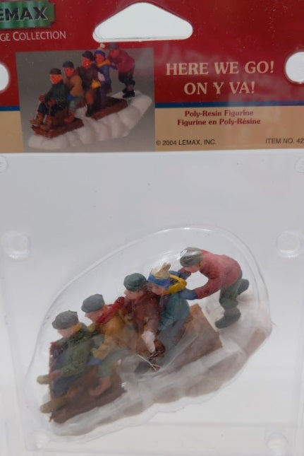 Lemax 42923 Village Collection 2001 Here We Go! On Y VA! Poly Resin Figure