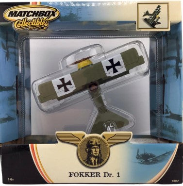 Matchbox B6952 1:72 Diecast Fokker Dr. 1 Military Aircraft w/Stand