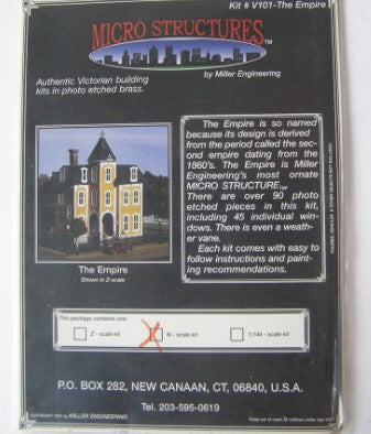 Miller Engineering V101 N Scale The Empire Etched Brass Model Building Kit
