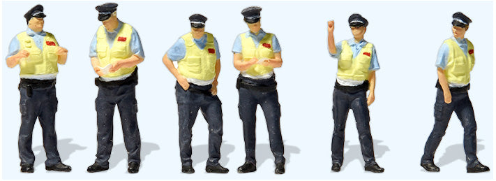 Preiser 10811 HO Railway Security Guards (Set of 6)