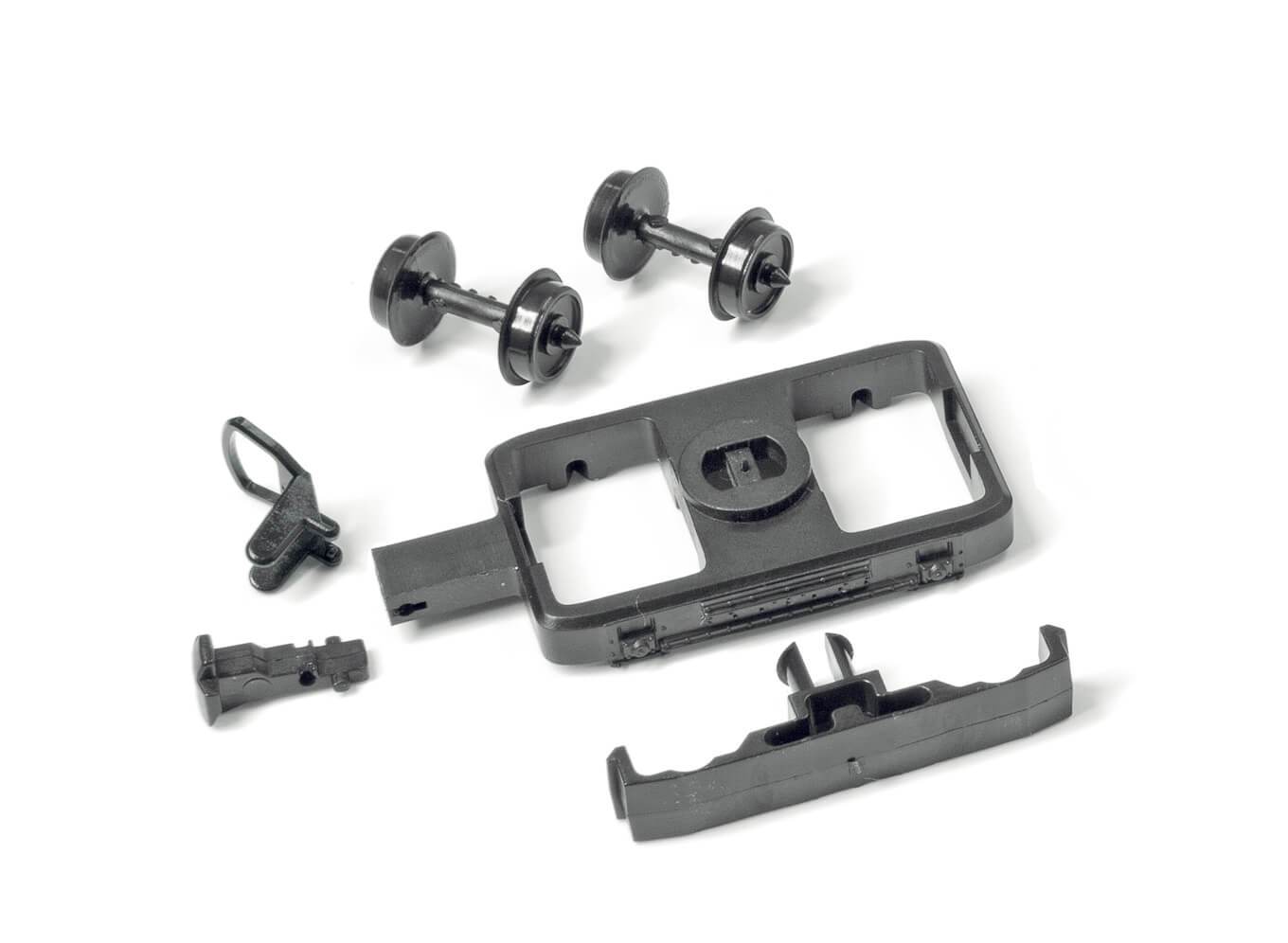 Peco GR-104 OO-9 L & B Coach Bogies, Wheels and Couplers